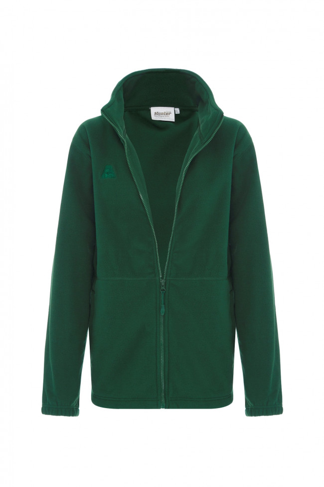 Green fleece zip on sale up